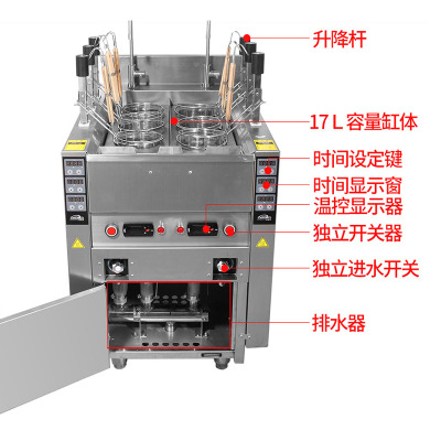 六頭多功能煮面爐